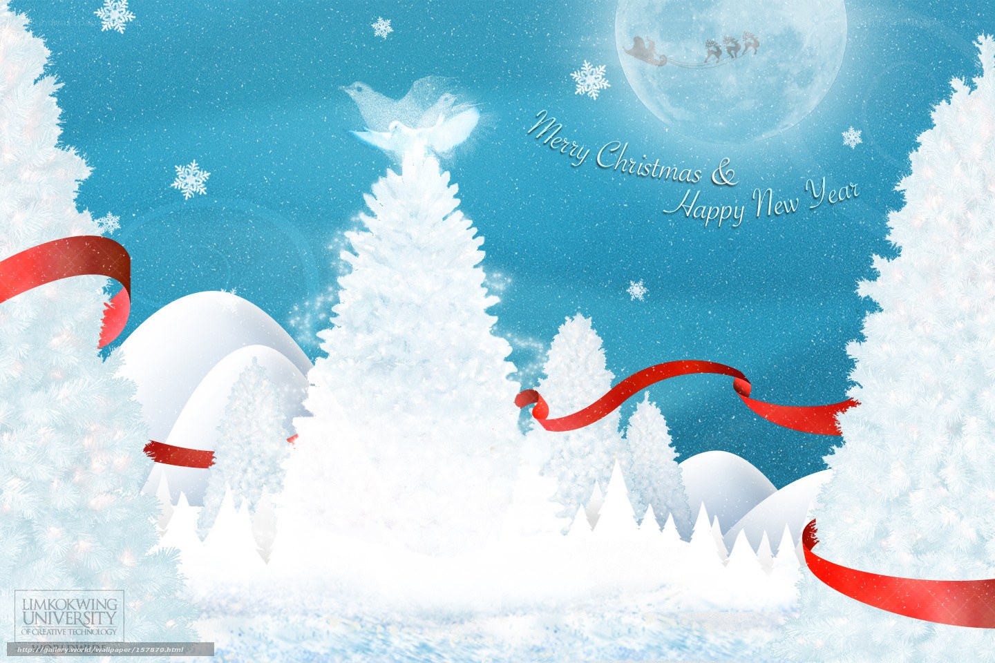 Christmas winter scene