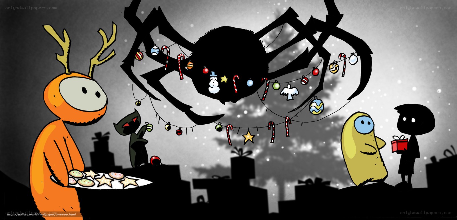 Christmas with a giant spider