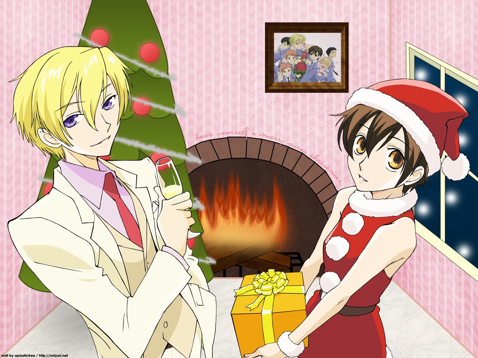 Christmas with anime characters