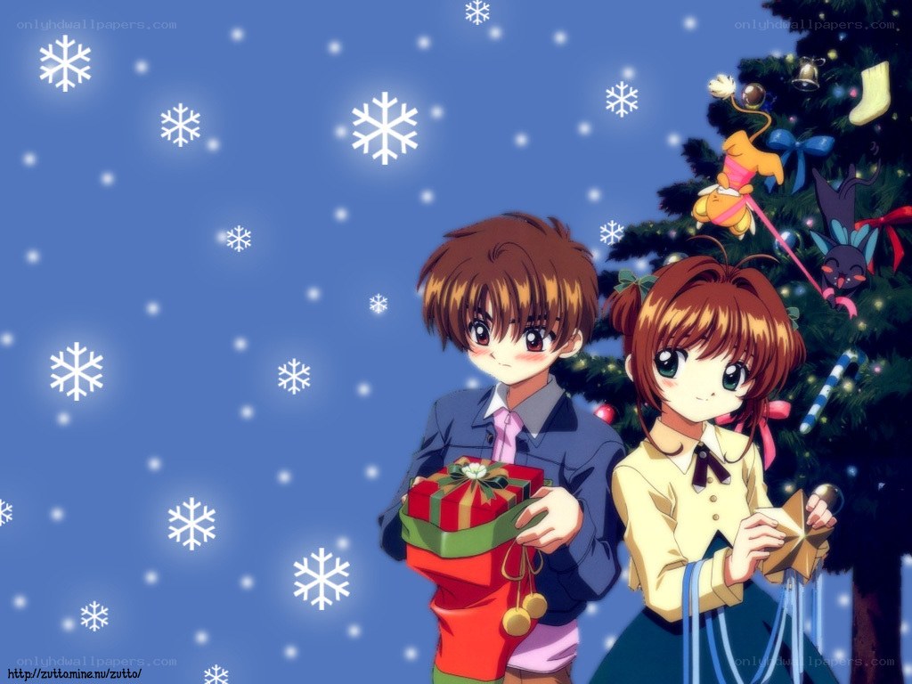 Christmas with anime couple