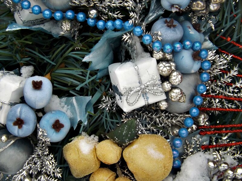 Christmas Wreath Decoration — Blue