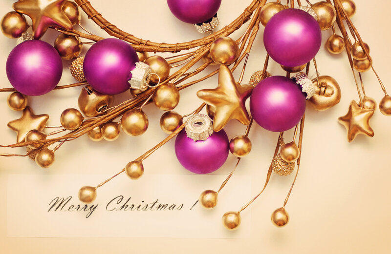 Christmas Wreath Decoration — Purple