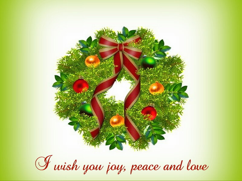 Christmas Wreath — Green, Festive, Winter, Illustration