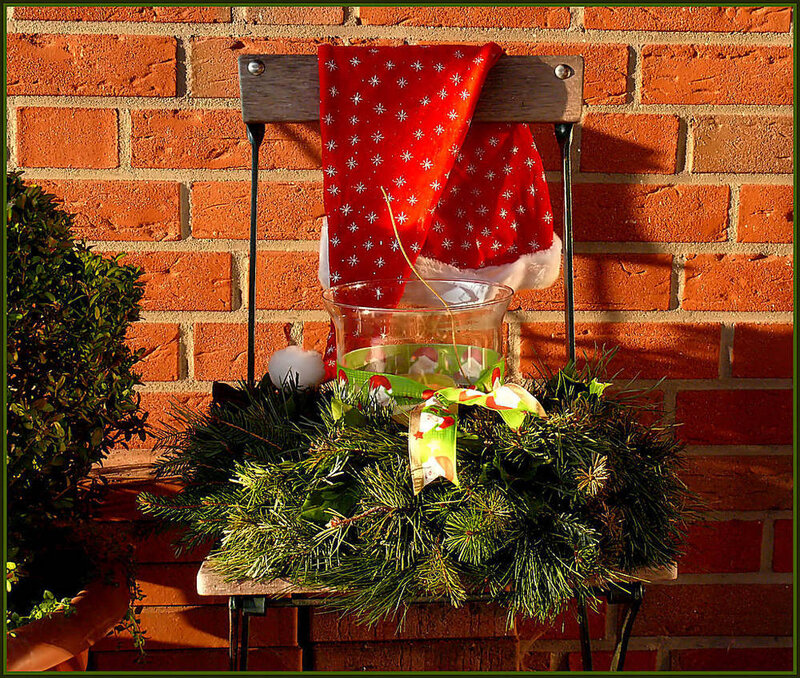 Christmas Wreath on Chair