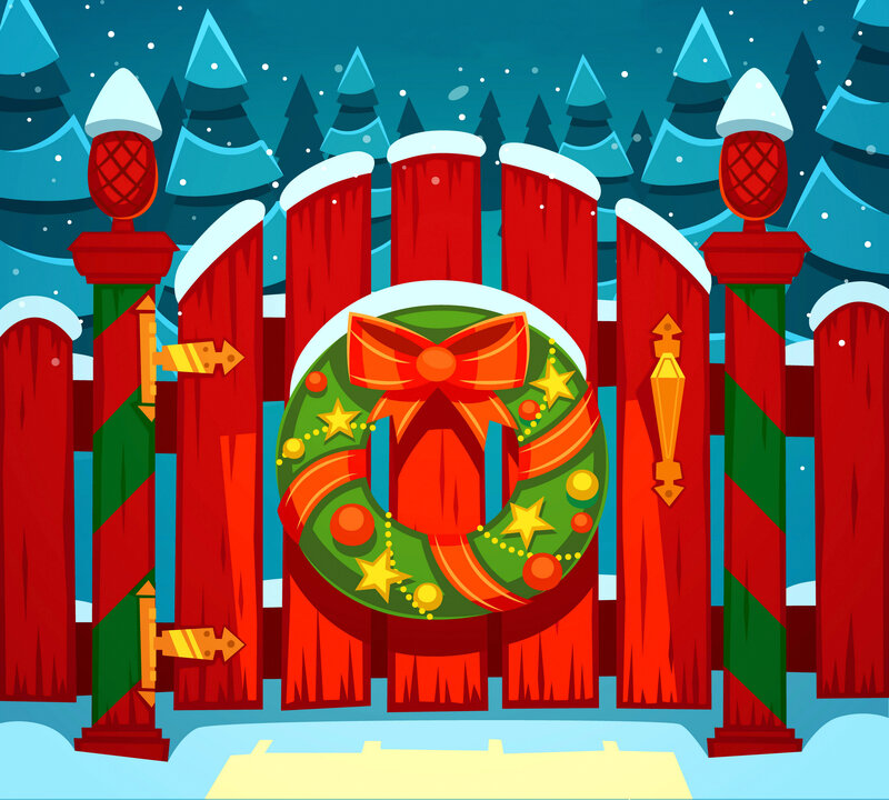 Christmas Wreath on Gate