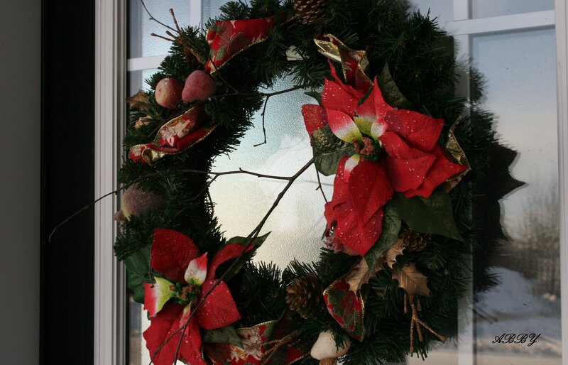 Christmas Wreath on Window