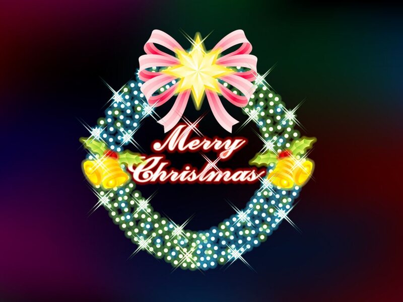 Christmas Wreath with Bow — Green, Festive