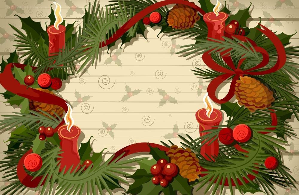 Christmas wreath with candles
