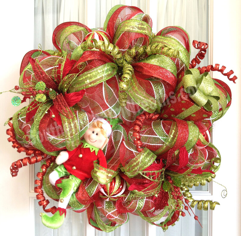 Christmas Wreath with Elf