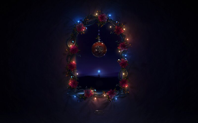 Christmas wreath with ornament