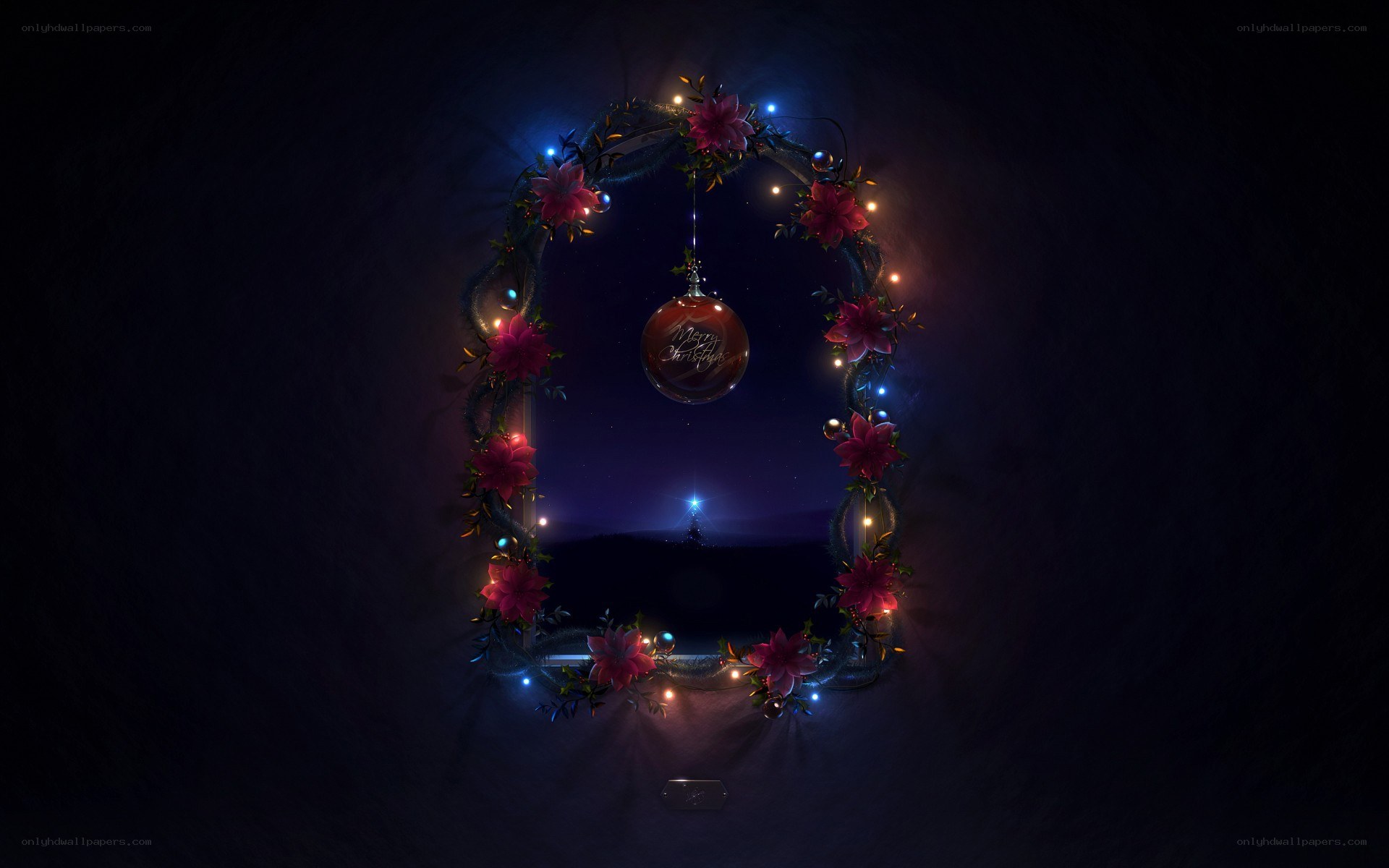Christmas wreath with ornament