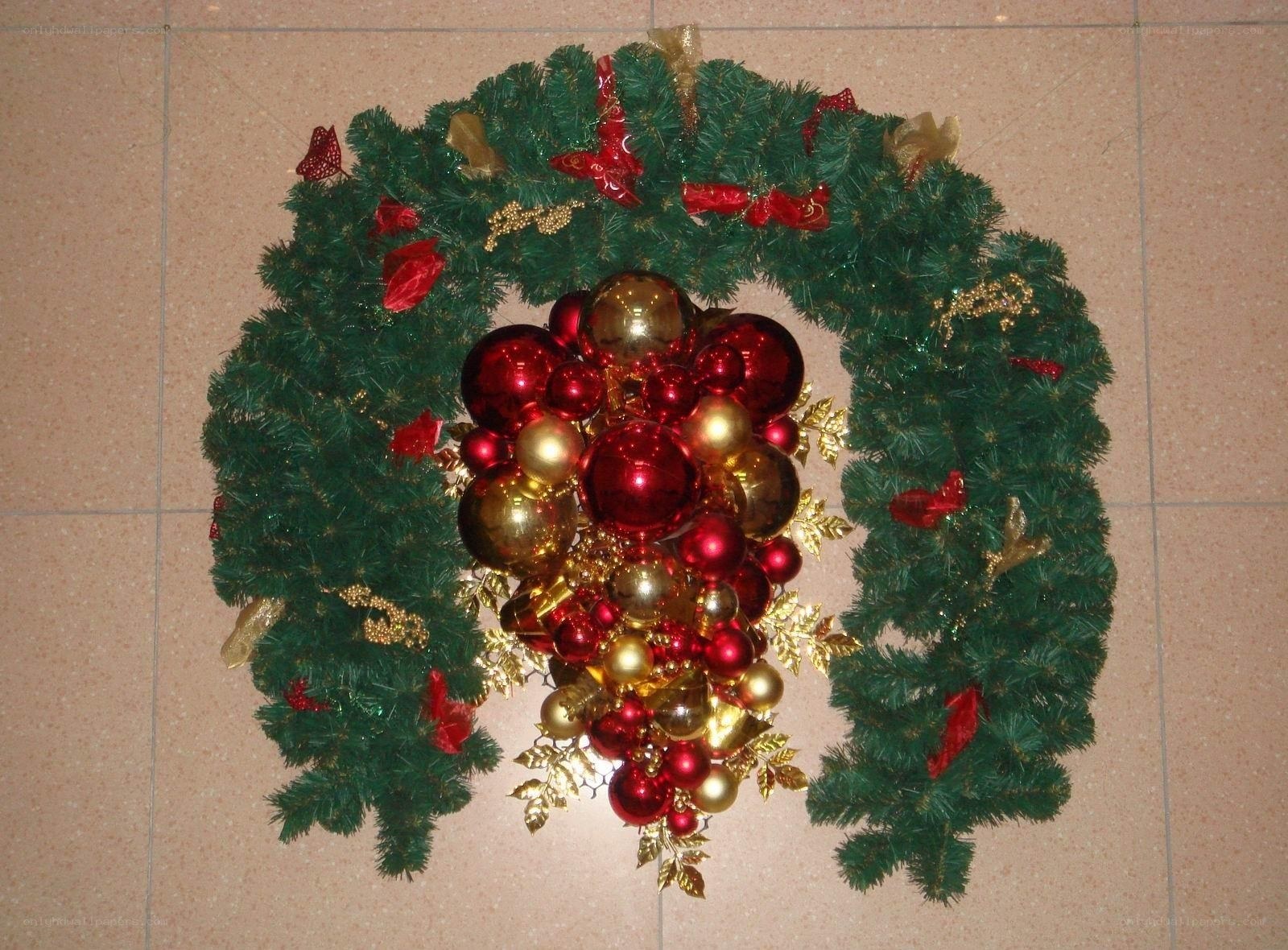Christmas wreath with ornaments