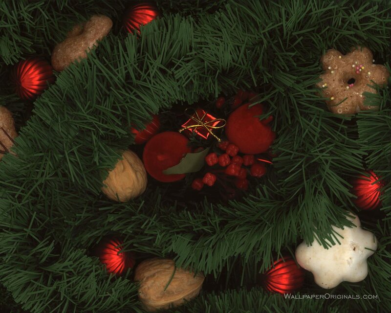 Christmas wreath with ornaments