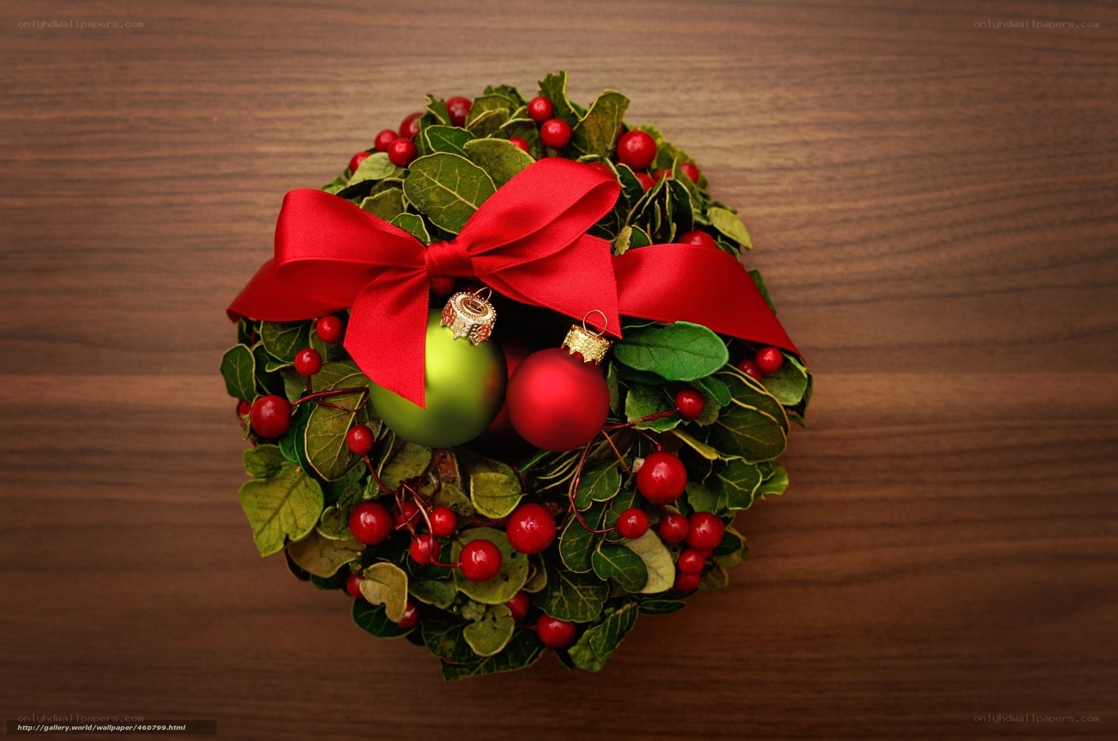 Christmas wreath with red bow