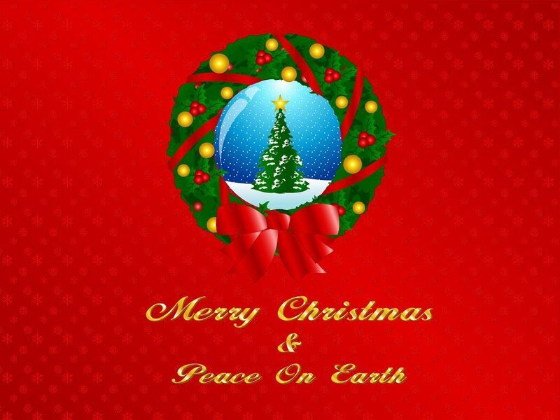 Christmas Wreath with Snow Globe