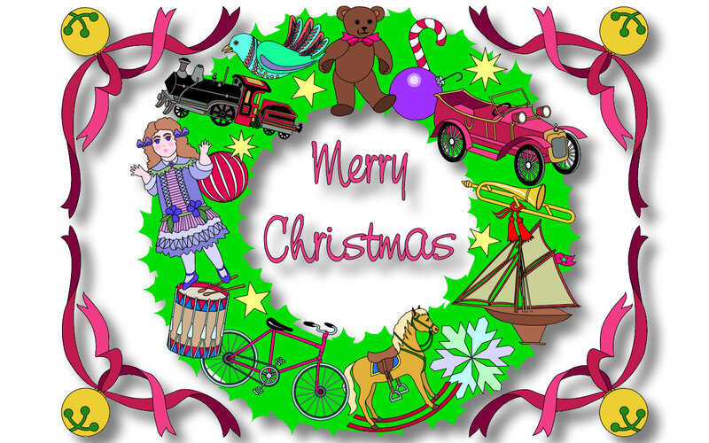 Christmas Wreath with Toys