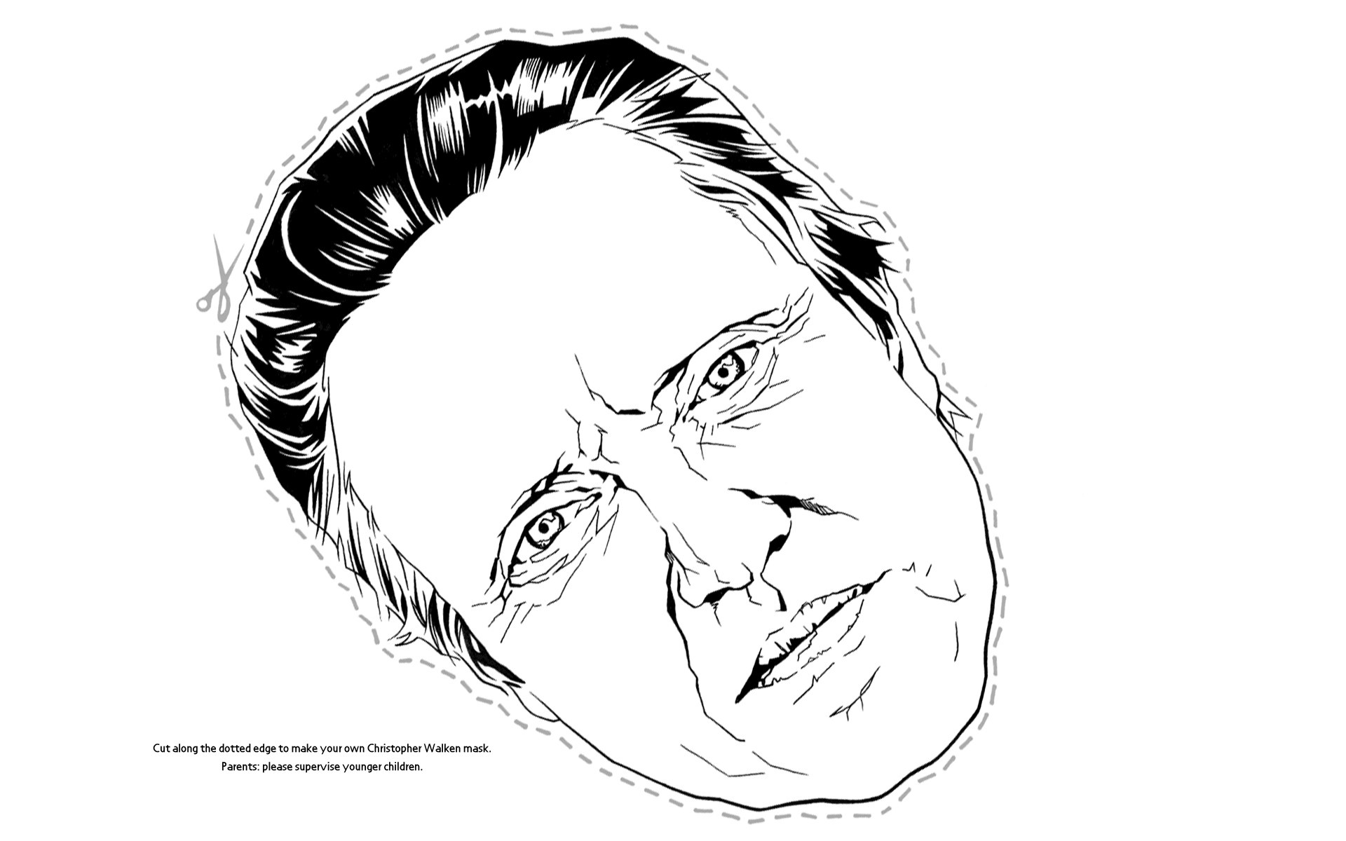 Christopher Walken mask template