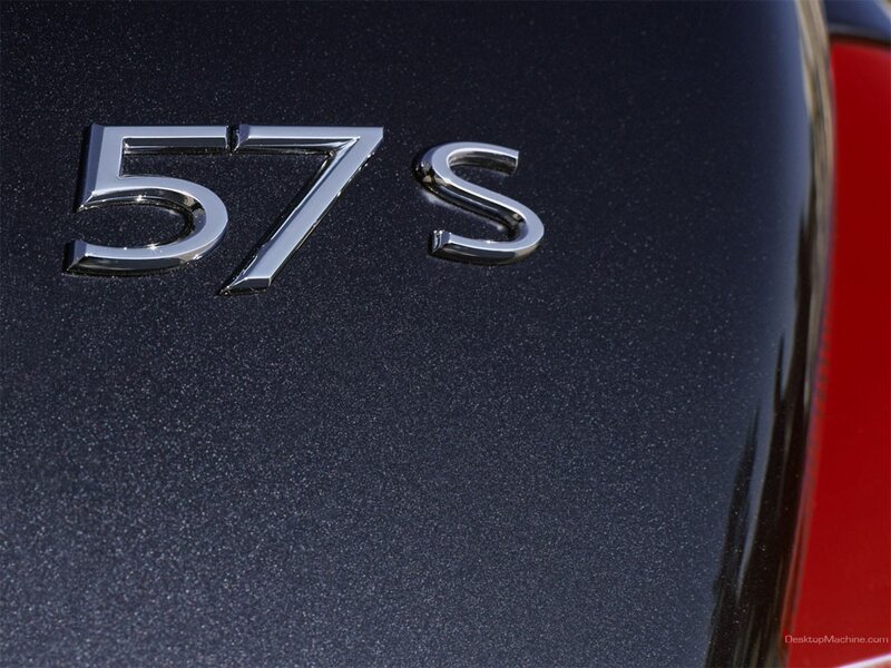 Chrome '57S' emblem on car