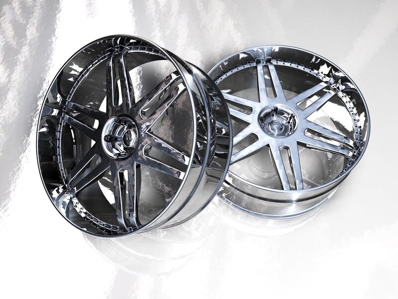 Chrome alloy wheels