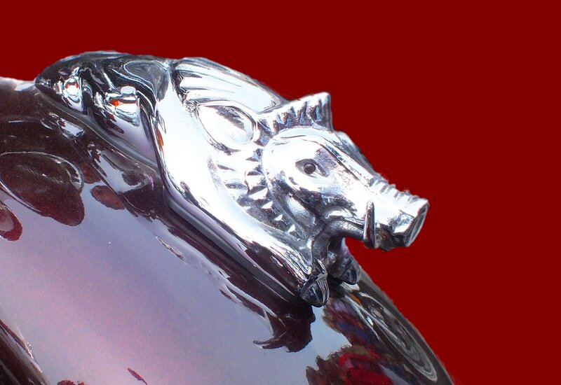 Chrome Boar Hood Ornament