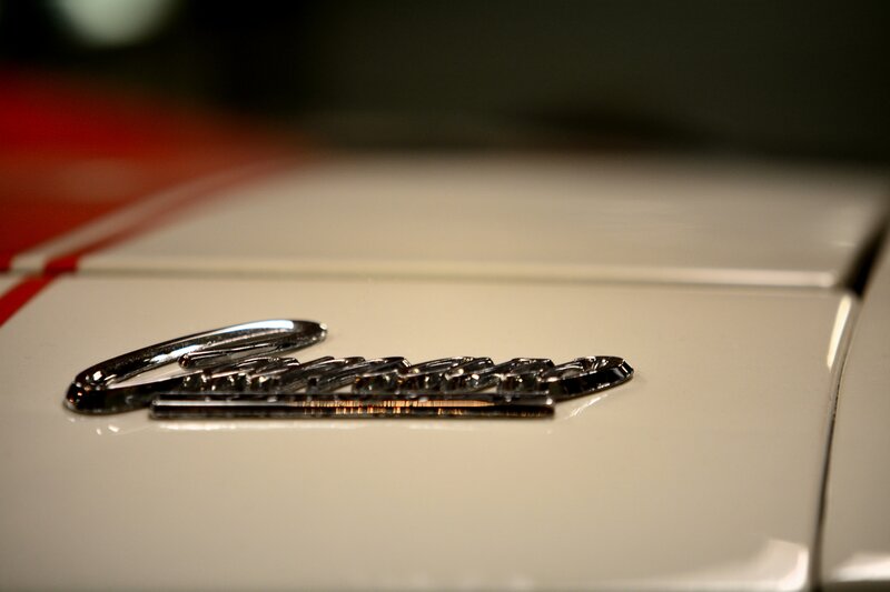 Chrome Car Emblem — White