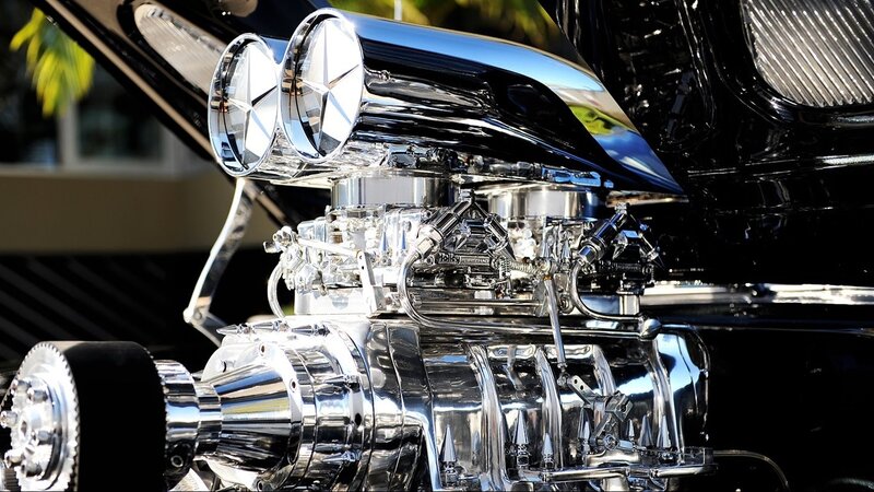 Chrome Car Engine