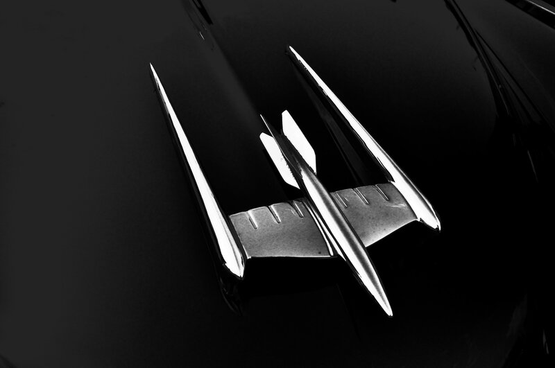 Chrome Car Hood Ornament — Black