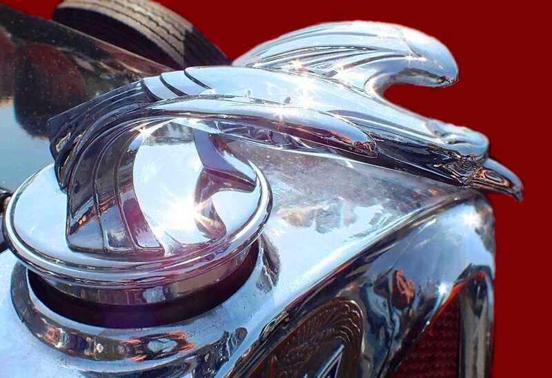 Chrome Car Hood Ornament — Silver