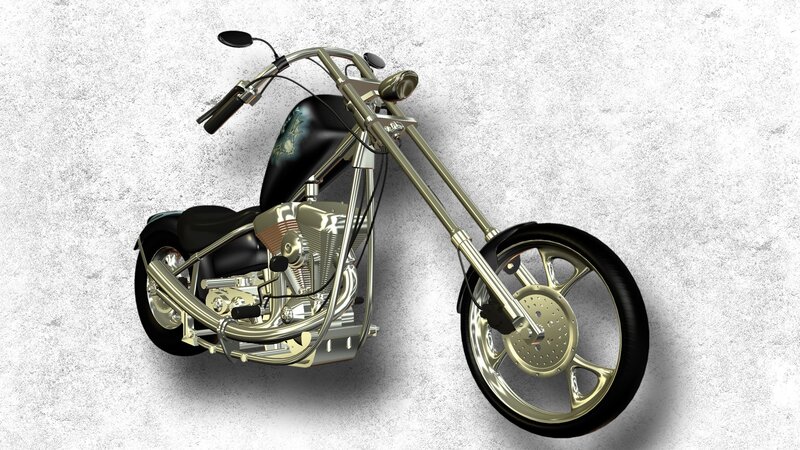 chrome chopper motorcycle