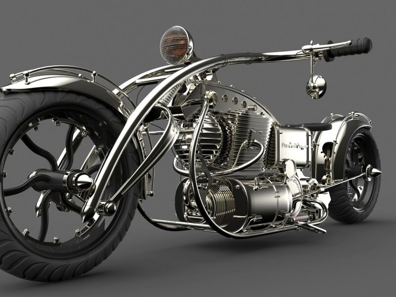 Chrome Custom Motorcycle