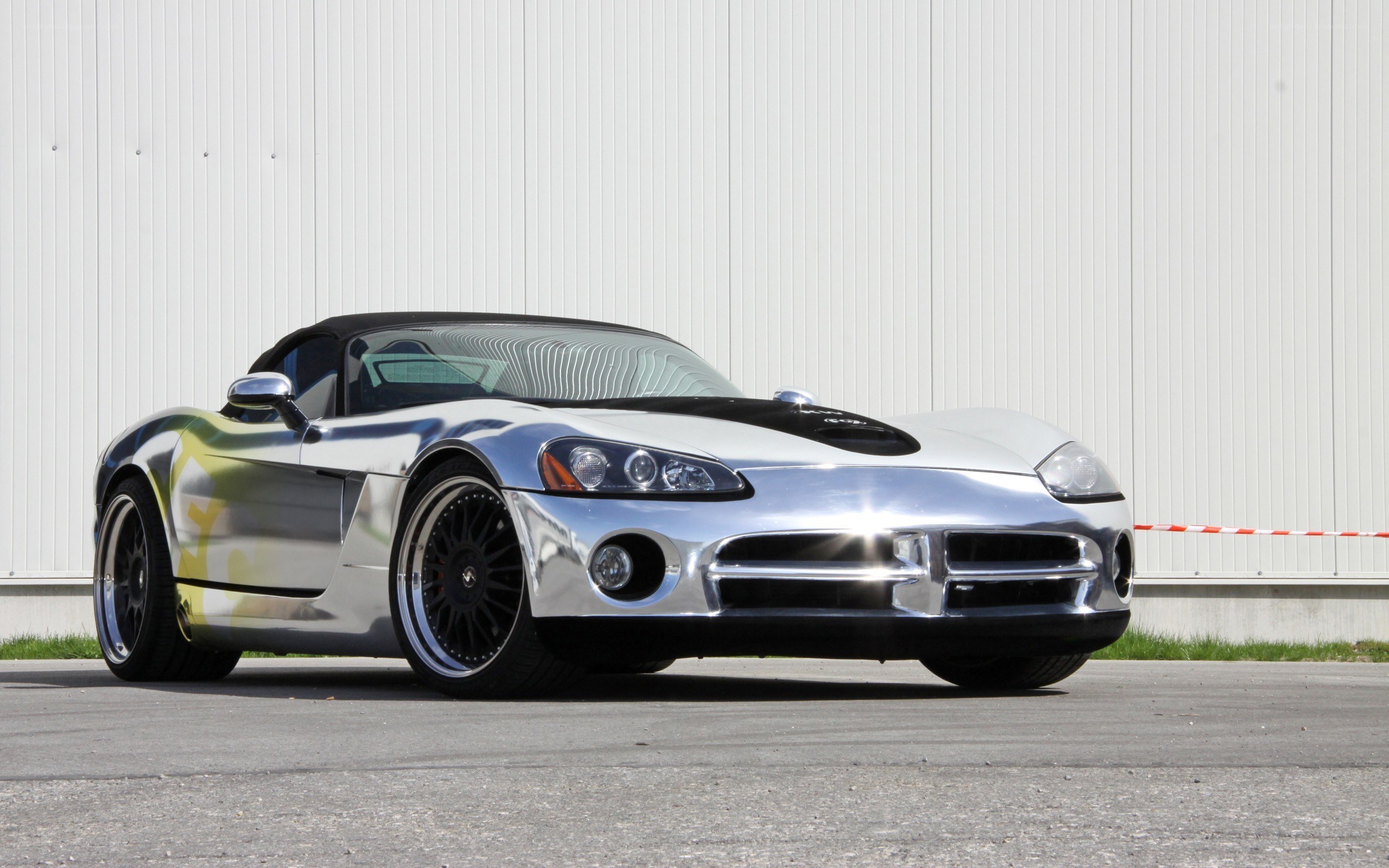 Chrome Dodge Viper sports car