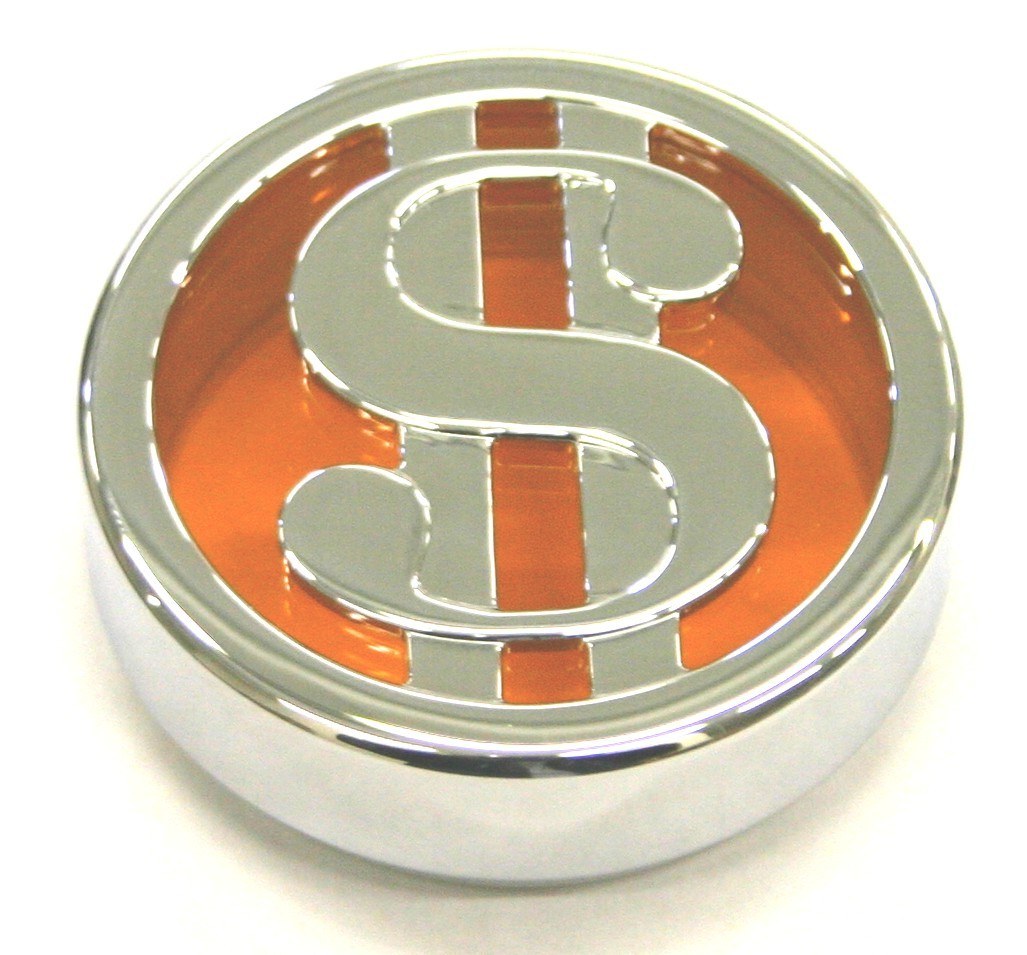 chrome dollar sign emblem