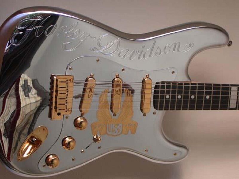 Chrome Electric Guitar