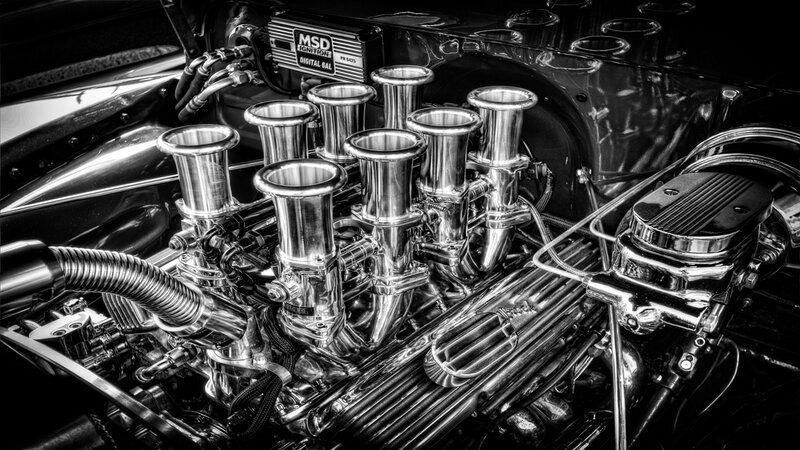 Chrome Engine Components — Black