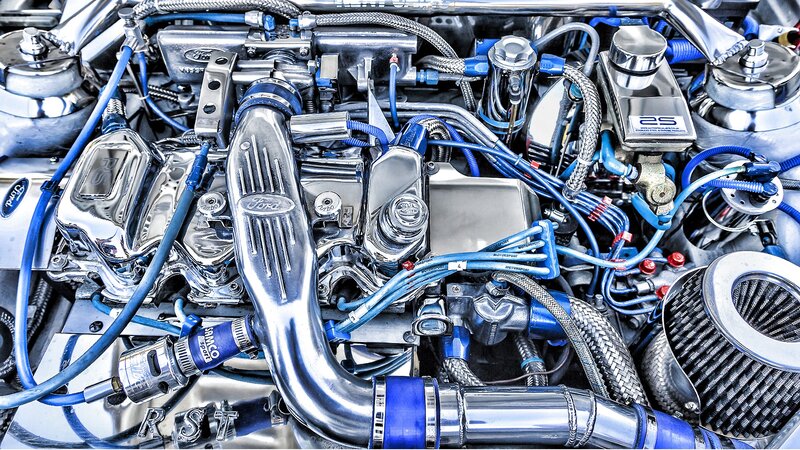 Chrome Engine Components — Silver
