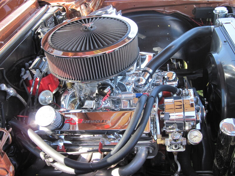 Chrome Engine in Car — Silver