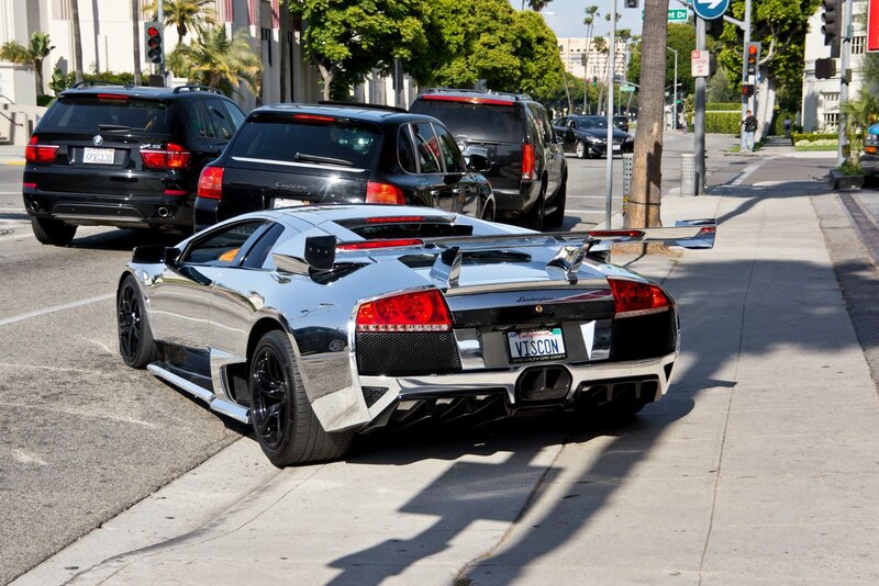 Chrome Lamborghini Sports Car