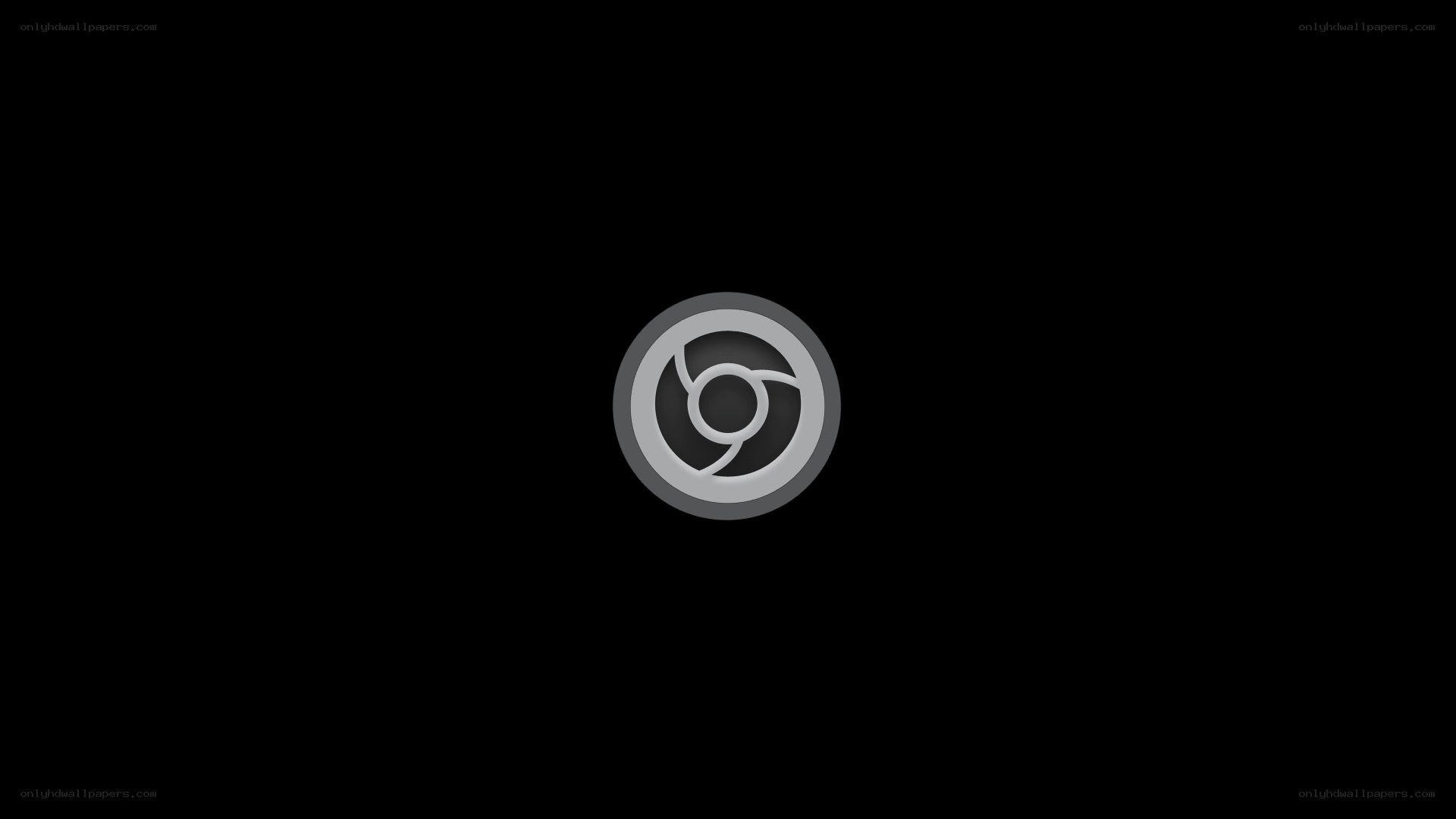 Chrome logo on black background