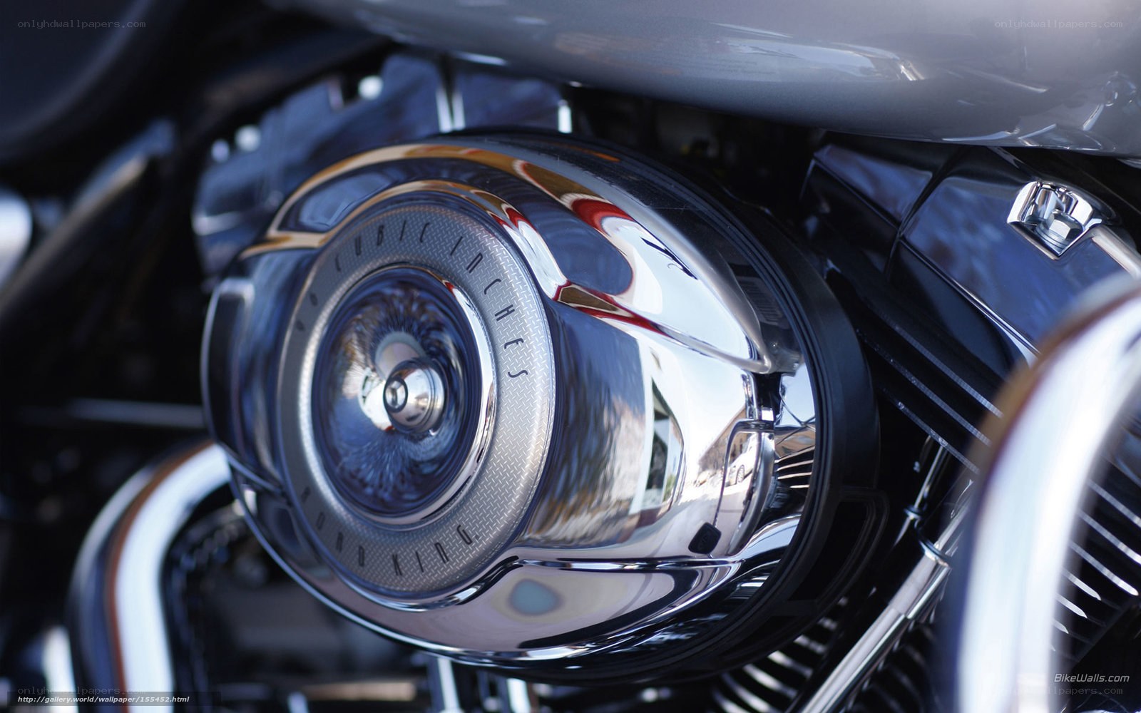 Chrome motorcycle engine detail