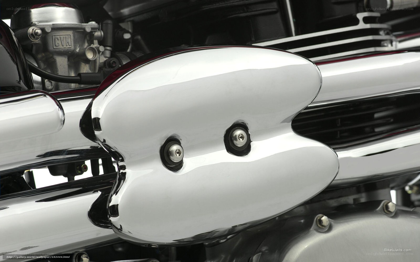 Chrome motorcycle engine details