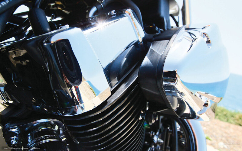 Chrome motorcycle engine details