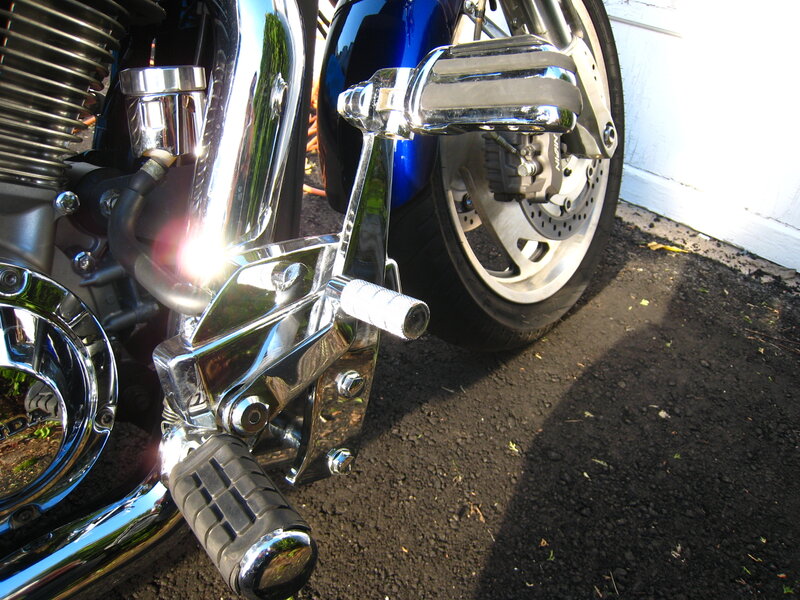 chrome motorcycle foot controls