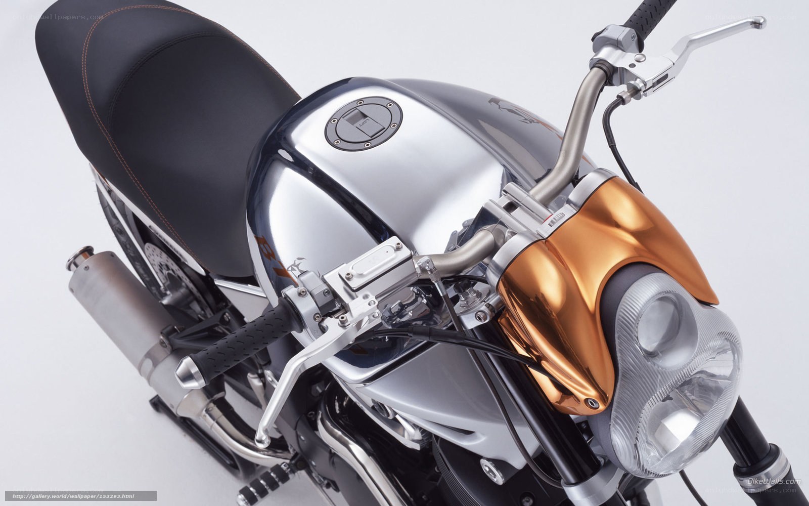 Chrome motorcycle front view