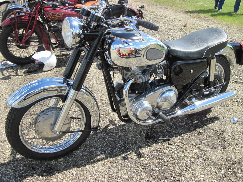 Chrome Motorcycle on Gravel