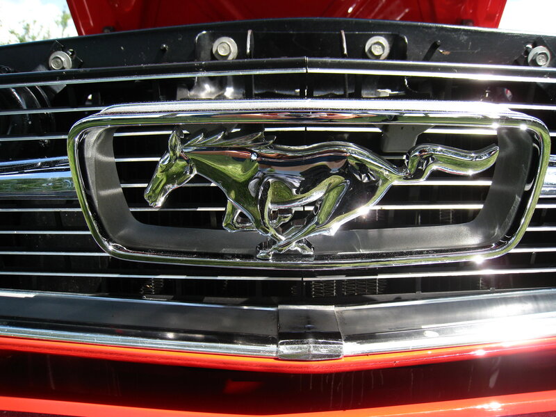 Chrome Mustang Emblem — Black