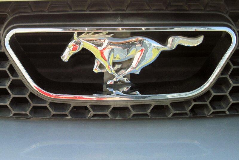 Chrome Mustang Emblem — Silver