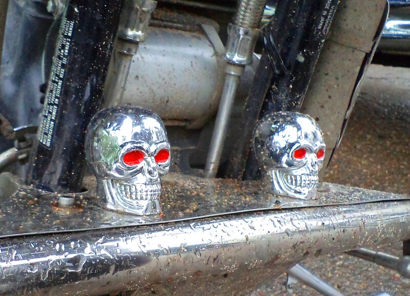 Chrome Skull Ornaments
