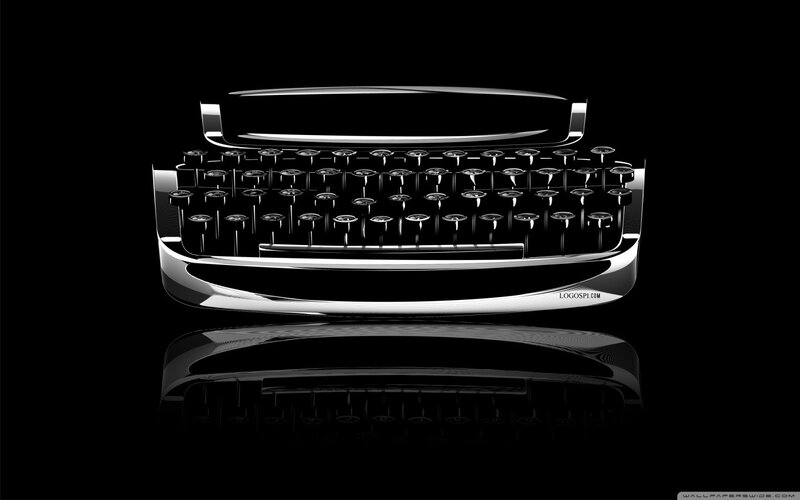 Chrome Typewriter — Black