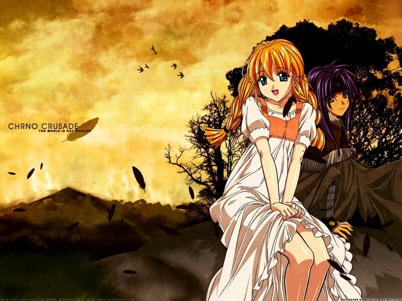 Chrono Crusade characters in sunset