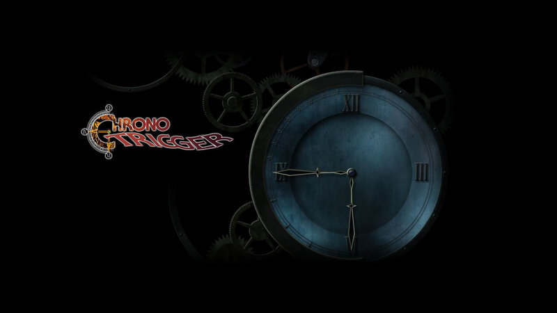 Chrono Trigger logo and clock